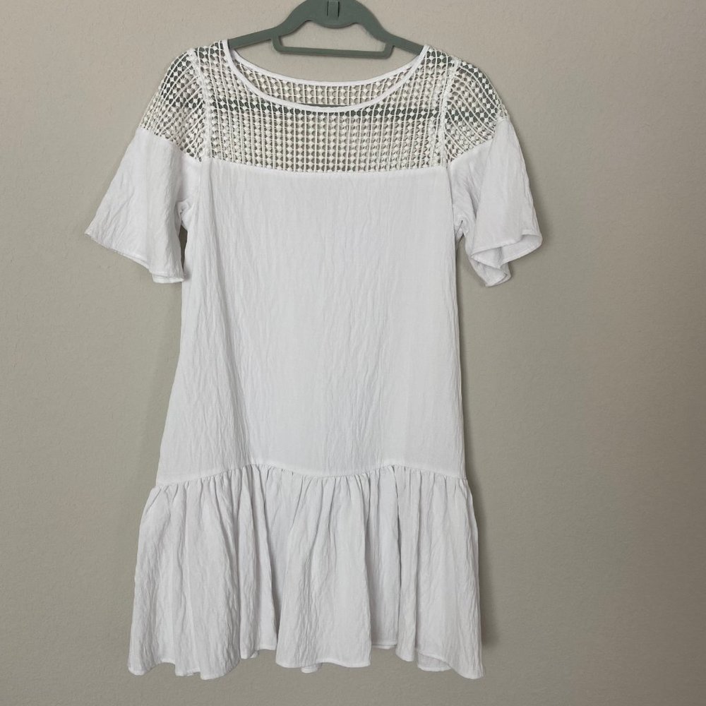 MH x Emma Knudsen White Short Sleeve Misha Dress XXS